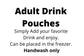 Adult Drink Pouch ~ Cocktail Hour Somewhere