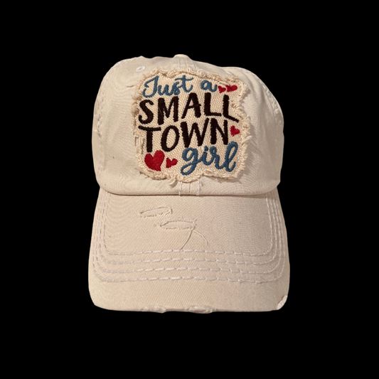 "Just A Small Town Girl" Hat ~ Ivory