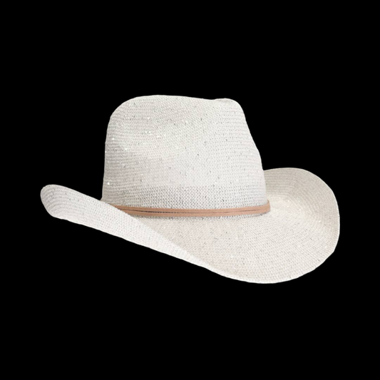 CC Sequin Cowboy Hat ~Pearl