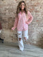 Sweet Sheer Button Up ~ Blush Pink