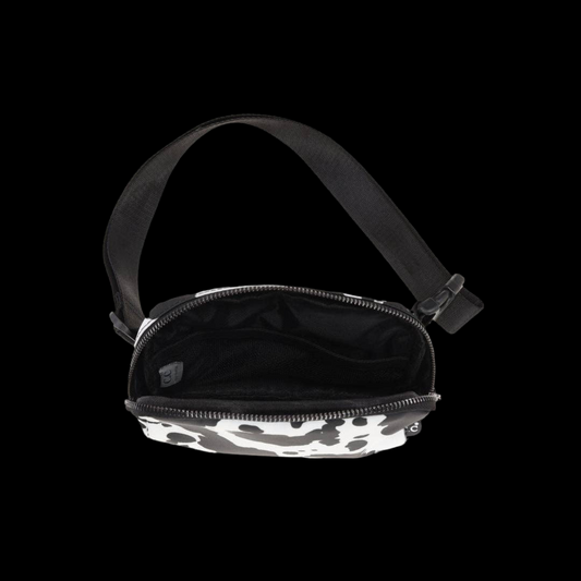 C.C Cow Print Belt Bag ~Black