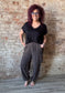 Mineral Washed Double Gauze Cargo Pants ~ Charcoal