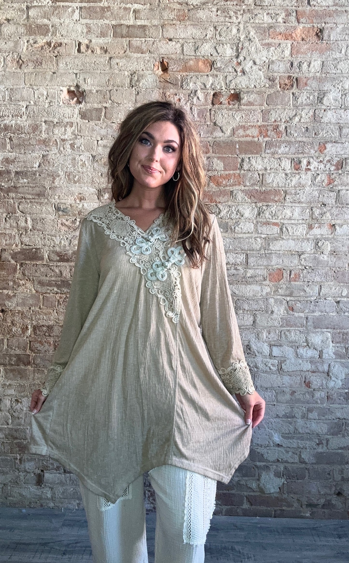 Sweet Intricate Laced Detailed Tunic