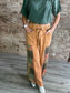 Mineral Washed Patchwork Flowy Pants