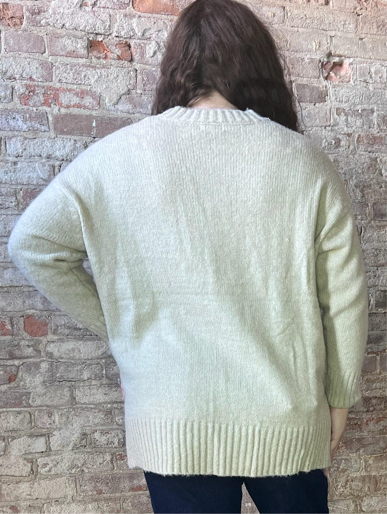 Curvy Oversized Sweater ~ Stone