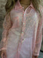 Sweet Sheer Button Up ~ Blush Pink