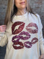 Sequin Kisses Loose Fit Sweatshirt - Ivory