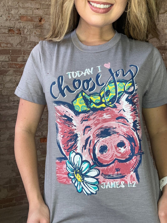 I Choose Joy T-Shirt ~ Heather