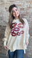 Sequin Kisses Loose Fit Sweatshirt - Ivory