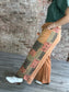 Mineral Washed Patchwork Flowy Pants