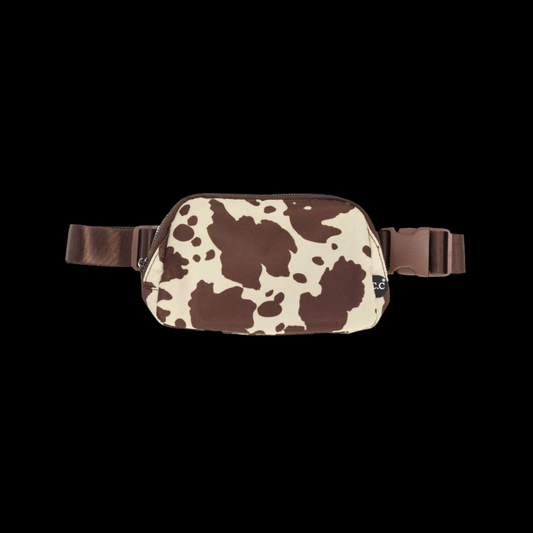 C.C Cow Print Belt Bag ~Brown