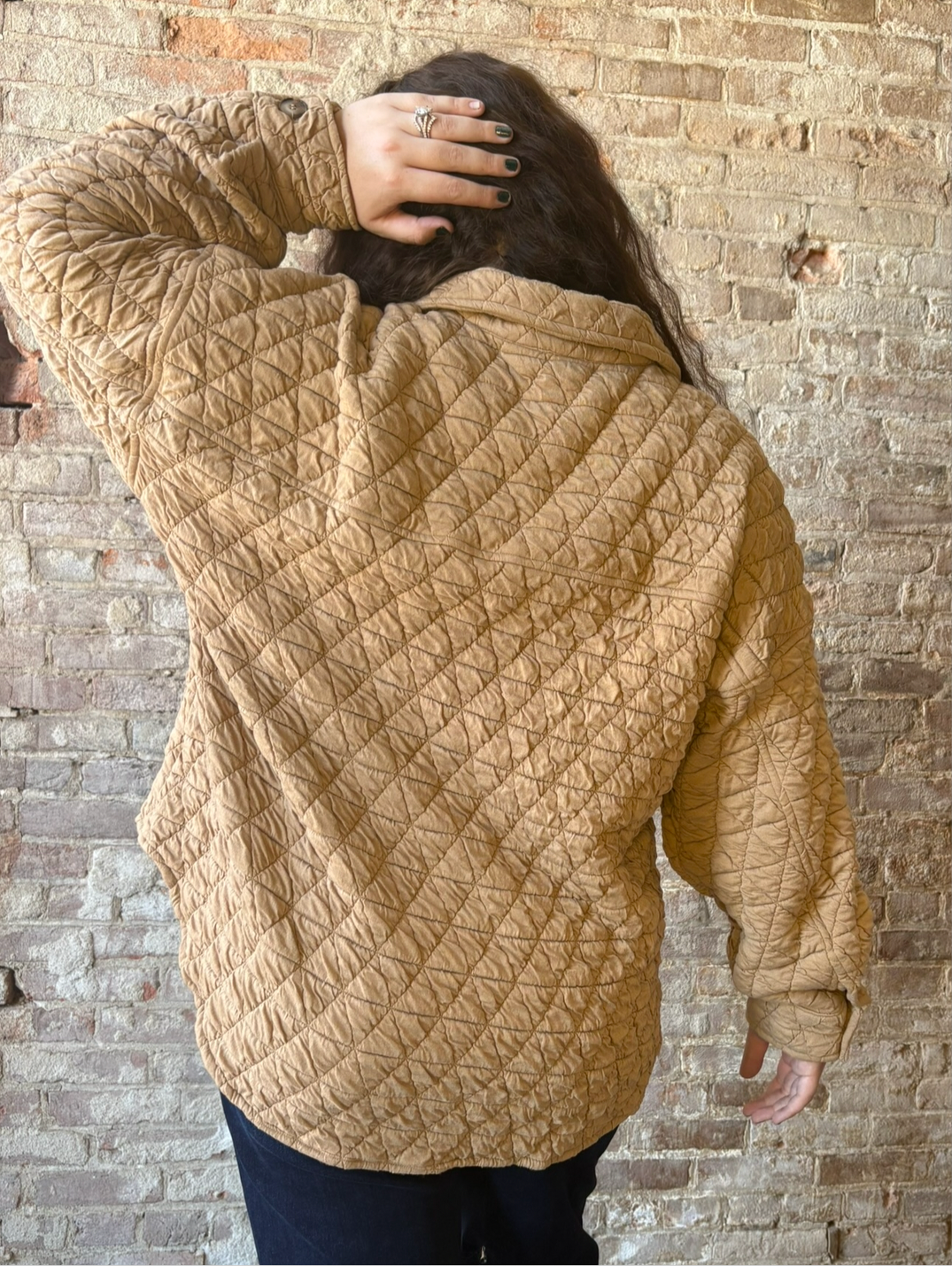 Curvy Quilted Shacket ~ Mocha