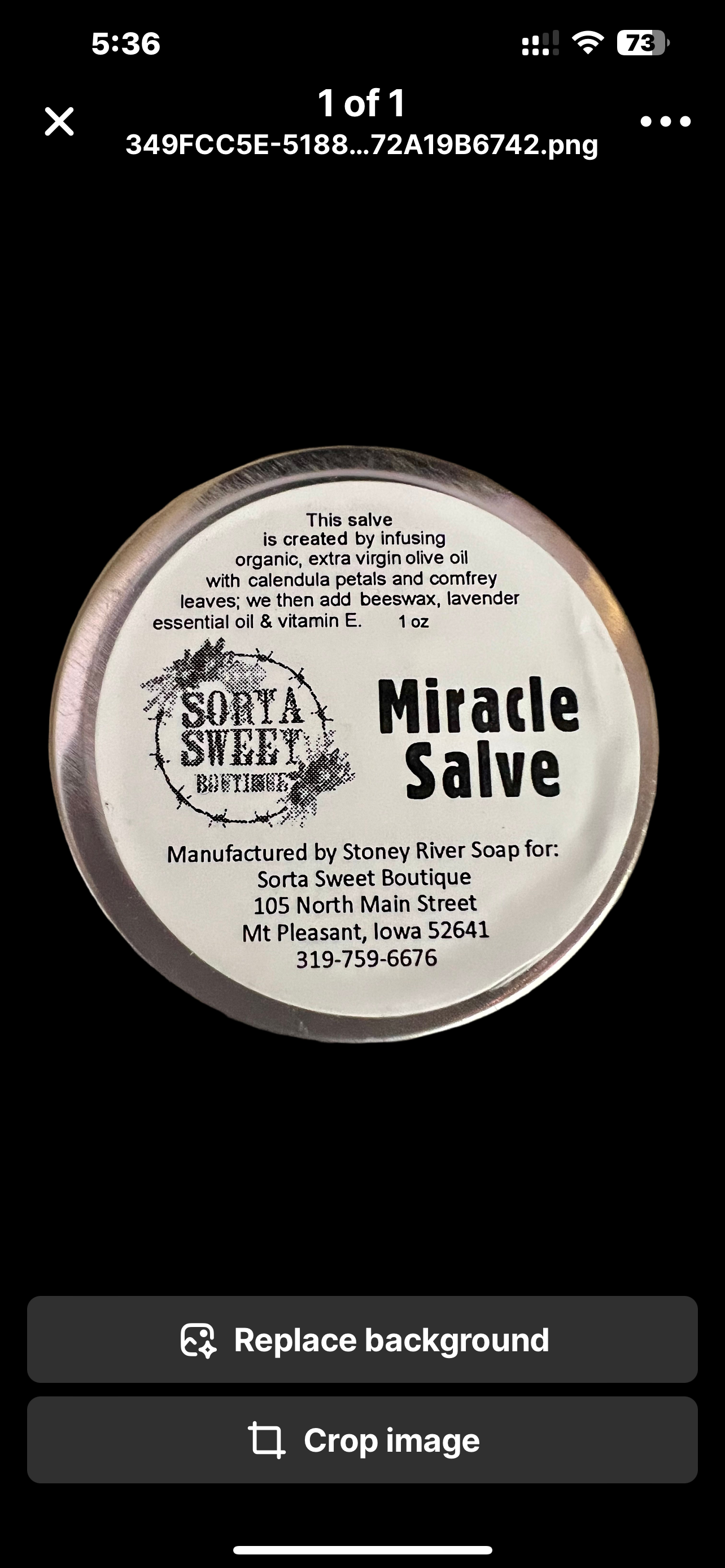 Sorta Sweet Miracle Salve