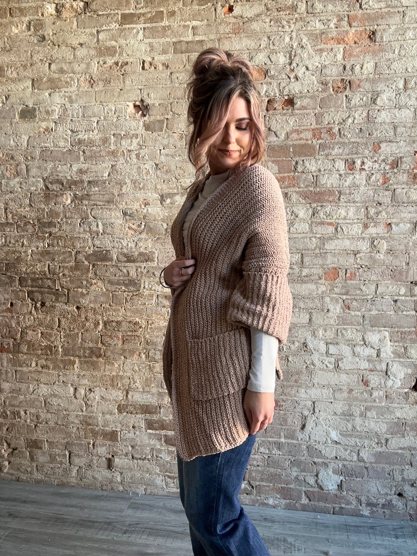 Sweet Oversized Simple Cardigan