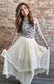 Sweet  Lace Tier Midi Skirt ~ Cream