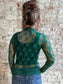 Long Sleeved Sheer Lace Mesh Layering Top ~ Green