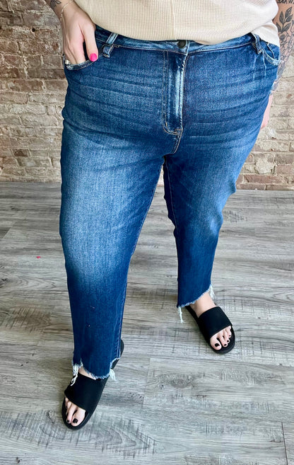 Curvy MICA High Rise Straight Leg Jeans