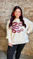 Sequin Kisses Loose Fit Sweatshirt - Ivory