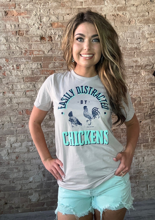 Easily Distracted By Chickens Tee