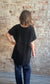 Simple Gauze Knit Top ~ Black