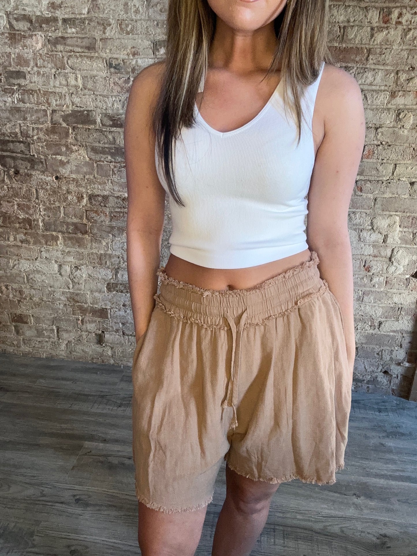 Sweet Comfy Shorts ~ Khaki