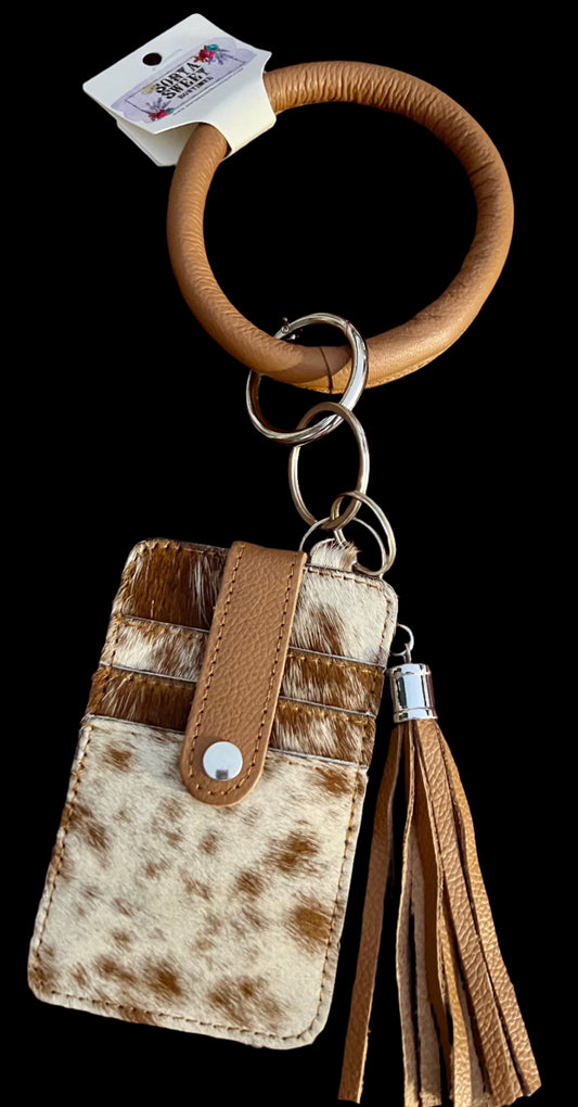 Cowhide Wristlet