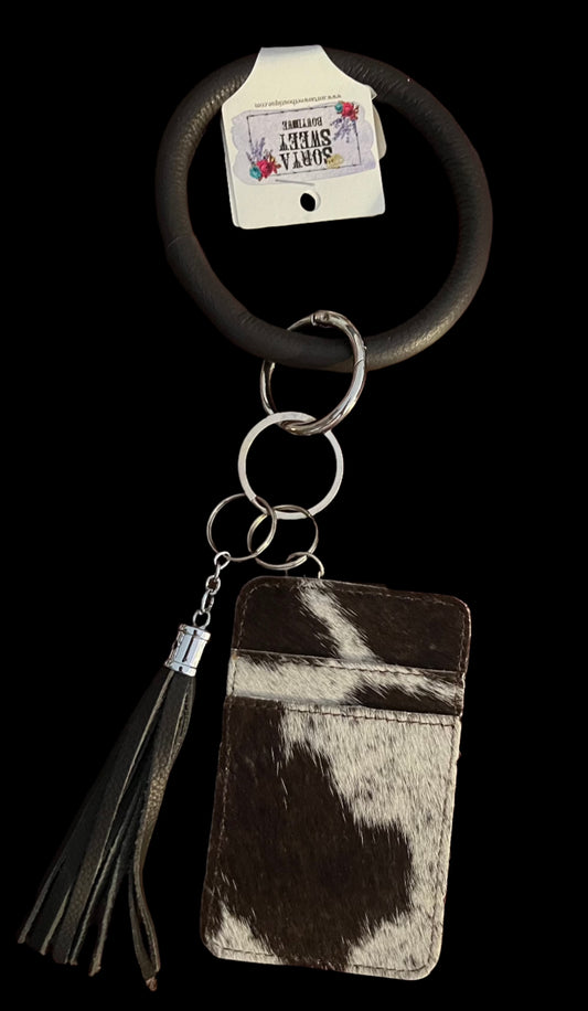 Cowhide Wristlet