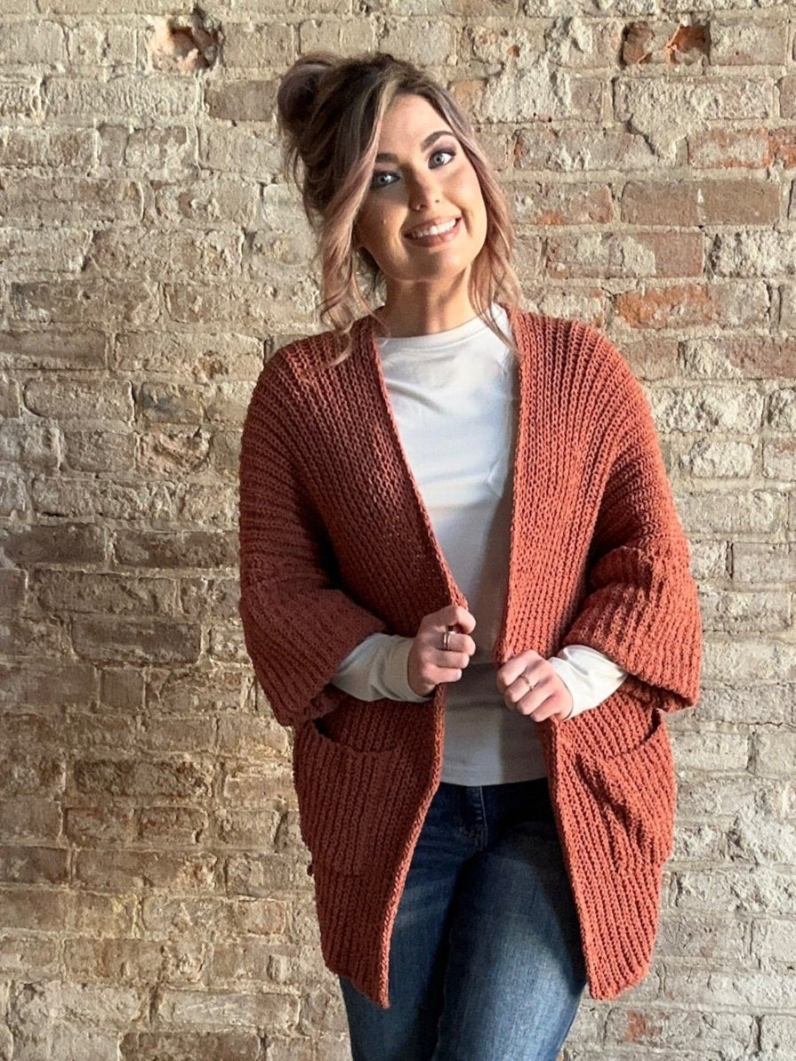 Sweet Oversized Simple Cardigan