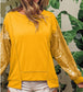 Mustard Sequined Knit Shirt