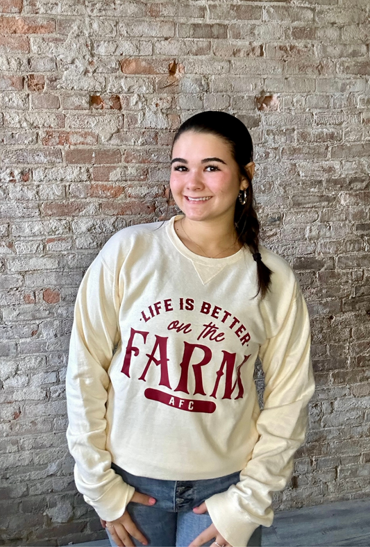 Western 'Life is Better on the Farm' Crewneck