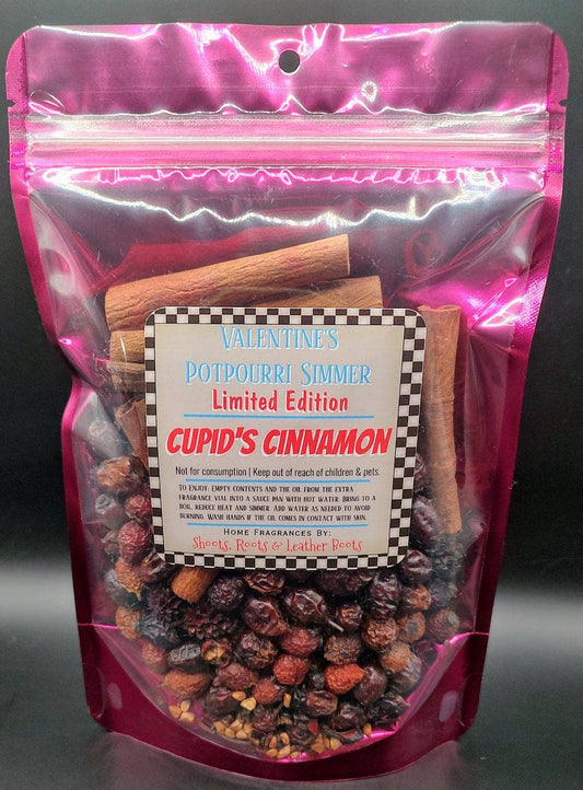 Valentine's Day Simmer Pot Potpourri- Cupid's Cinnamon. 4 oz