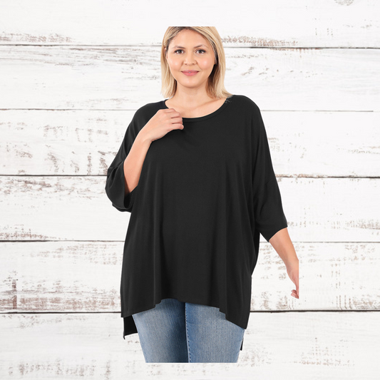 Curvy Sweet Comfy Short Sleeved Essential Knit
