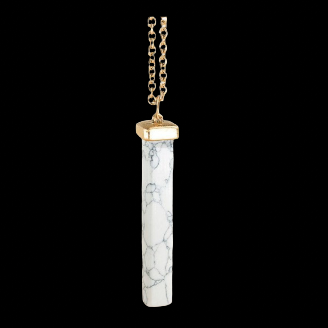 Natural Stone Pendants ~ Howlite White