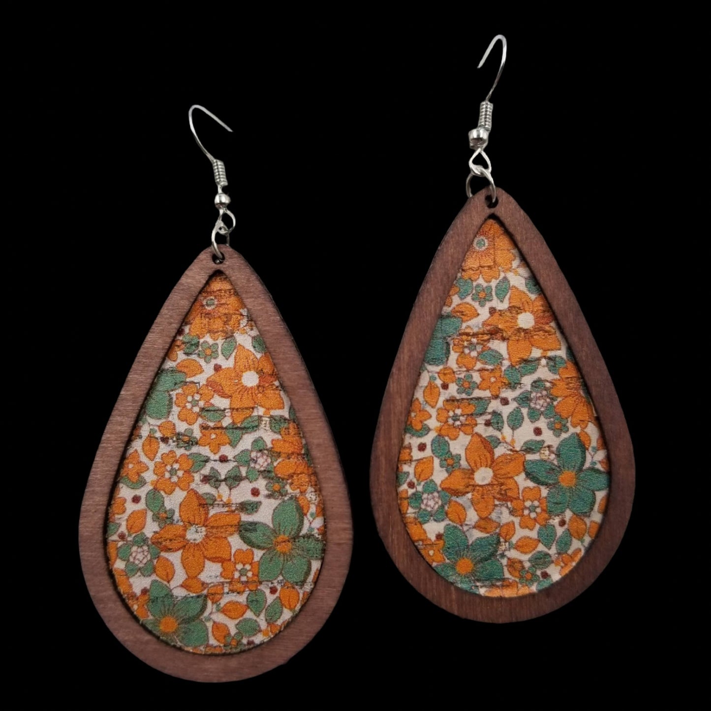 Flower Wood Earrings