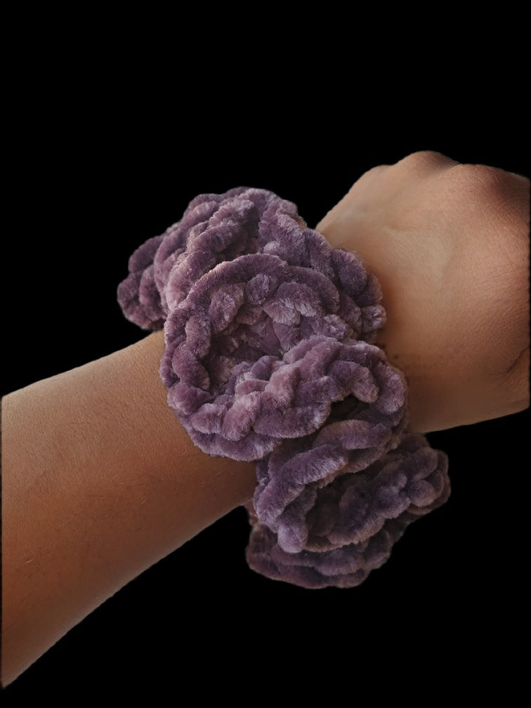 XL Hair Scrunchies ~ Purple